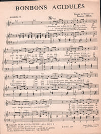 Partition de la chanson : Bonbons acidulés