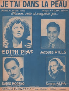 Partition de la chanson : Je t'ai dans la peau
