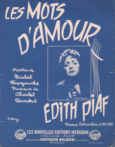 Partition de la chanson : Mots d'amour (Les)