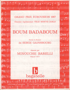 Partition de la chanson : Boum badaboum Grand prix Eurovision 1967, Chanson représentant Télé Monte-Carlo       
