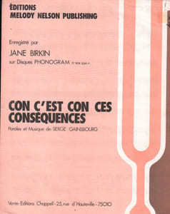 Partition de la chanson : Con c'est con ces conséquences        