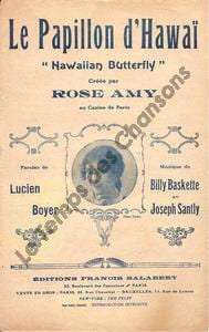 Partition de la chanson : Papillon d'Hawaï (Le) Hawaiian Butterfly Casino de Paris