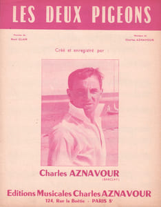 Partition de la chanson : Deux pigeons (Les)