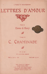 Partition de la chanson : Lettres d'amour A Madame Th. Hervix-Kephalinidi       