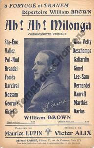 Partition de la chanson : Ah! Ah! Milonga Chanson comique