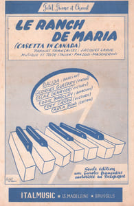 Partition de la chanson : Ranch de Maria (Le)        