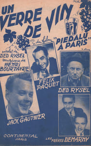Partition de la chanson : Verre de vin (Un) Piédalu à Paris