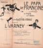 Partition de la chanson : Chanson du petit Jockey      Papa de Francine  Théâtre Cluny. Lebey Mlle - Varney Louis - Gavault Paul,de Cottens V.