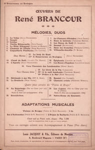 Partition de la chanson : A Douarnenez en Bretagne Poésie
