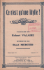 Partition de la chanson : Ce n'est qu'une idylle !        .  - Mercier René - Valaire Robert