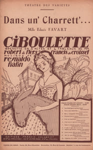 Partition de la chanson : Dans un' charrett' .... Ciboulette Théâtre des Variétés