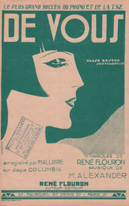 Partition de la chanson : De vous        