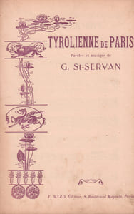 Partition de la chanson : Tyrolienne de Paris