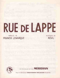 Partition de la chanson : Rue de Lappe Retirage