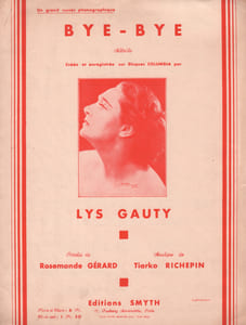 Partition de la chanson : Bye - Bye        