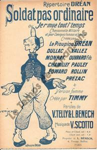 Partition de la chanson : Soldat pas ordinaire ou je r'mue tout l' temps