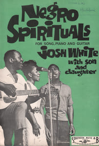 Partition de la chanson : Album Negro Spirituals Album de 17 titres : - Deep River - Were You There - Swing Low, Sweet Chariot - Oh Peter Go Ring Them Bells - Michael Rows the Boat - Joshua Fit the Battle of Jerico - 'Zekiel Saw the Wheel - Go Down Moses - I Got a Robe - Roll Jordan Roll - Oh, Dem Golden Slippers - March On - i'm A-Rollin' - Give me That Old Time Religion - Down by the Riverside - Nobody Knows the Trouble I've Seen - Sometimes I Feel Like a Motherless Child
