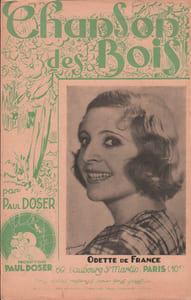 Partition de la chanson : Chanson des bois