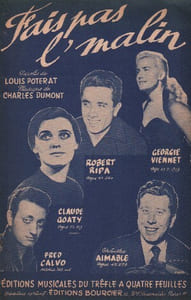 Partition de la chanson : Fais pas l' malin