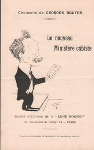 Partition de la chanson : Nouveau Ministère Cubiste (Le) Chanson humoristique sur le gouvernement de Gaston Doumergue en tant que président du Conseil et Ministre aux Affaires Etrangères      Chanson d'actualité 