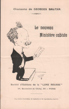 Partition de la chanson : Nouveau Ministère Cubiste (Le) Chanson humoristique sur le gouvernement de Gaston Doumergue en tant que président du Conseil ...
