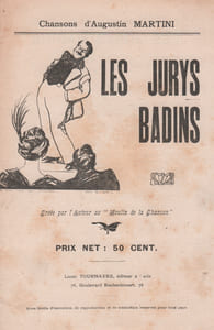 Partition de la chanson : Jury badins (Les) A Moro de Giafferi , mon avocat éventuel, cordialement A.M. Moulin de la chanson