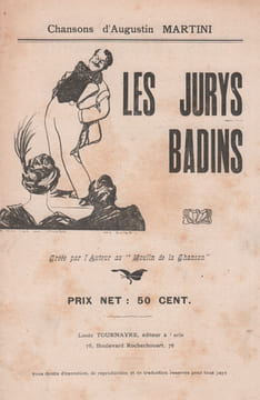 Partition de la chanson : Jury badins (Les) A Moro de Giafferi , mon avocat éventuel, cordialement A.M. Moulin de la chanson. Martini Augustin - ...