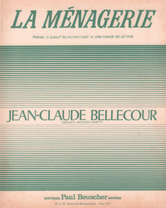 Partition de la chanson : Ménagerie (La)