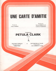 Partition de la chanson : Carte d'amitié (Une)