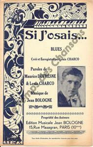 Partition de la chanson : Si j'osais ...