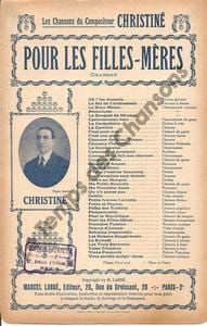 Partition de la chanson : Pour les filles-mères . - Christiné - Lelièvre Léo,Briollet