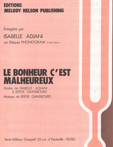 Partition de la chanson : Bonheur c'est malheureux (Le)        