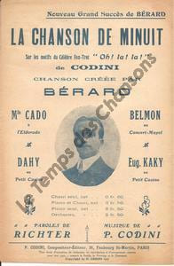 Partition de la chanson : Chanson de minuit (La) . Bérard - Codini Pierre - Richter
