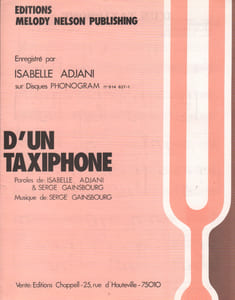 Partition de la chanson : D'un taxiphone        