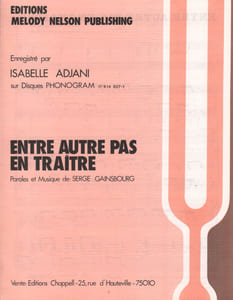 Partition de la chanson : Entre autre pas en traître        