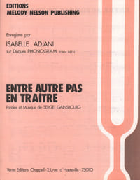 Partition de la chanson : Entre autre pas en traître