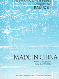 Partition de la chanson : Made in china        