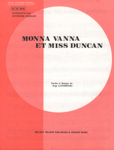 Partition de la chanson : Monna Vanna et miss Duncan