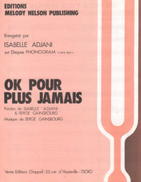 Partition de la chanson : Ok pour plus jamais