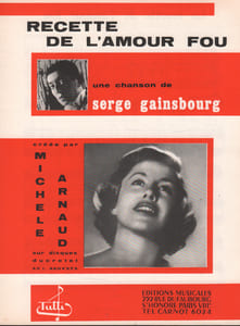 Partition de la chanson : Recette de l'amour fou        