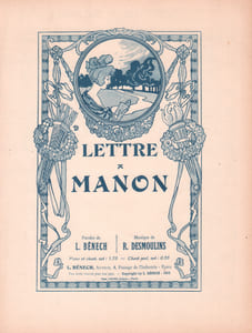 Partition de la chanson : Lettre à Manon