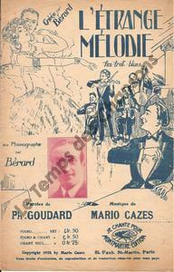 Partition de la chanson : Étrange mélodie (L') . Bérard - Cazes Mario - Goudard Philippe