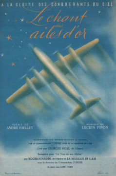 Partition de la chanson : A la gloire des conquérants du ciel ou le Chant des ailes d'Or Partition d'édition originale pour chant et piano " Le chant ...