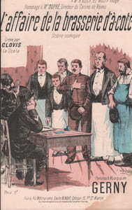 Partition de la chanson : Affaire de la brasserie d'à côté (L') A Mr. Bloch, du Moulin Rouge; Hommage à Mr. Dupré, Directeur du Casino de Reims      Scène Comique Scala
