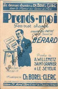 Partition de la chanson : Prends-moi