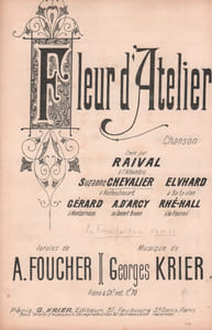Partition de la chanson : Fleur d'Atelier Gaîté Rochechouart,Alhambra,Bataclan,Montparnasse,Fourmi (La)