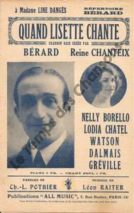 Partition de la chanson : Quand Lisette chante