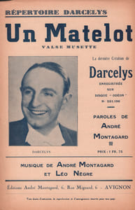 Partition de la chanson : Matelot (Un)