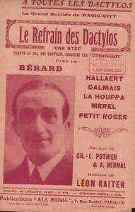 Partition de la chanson : Refrain des dactylos (Le)
