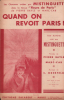 Partition de la chanson : Quand on revoit Paris !      Fleurs de Paris  . Mistinguett - Oberfeld C. - Marc-Cab,Bayle Pierre
